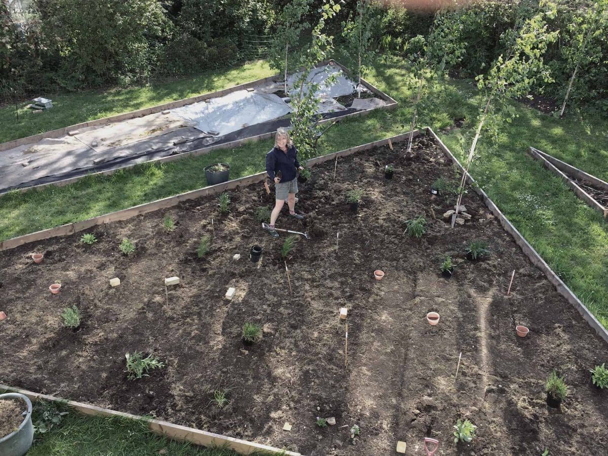 jo in garden